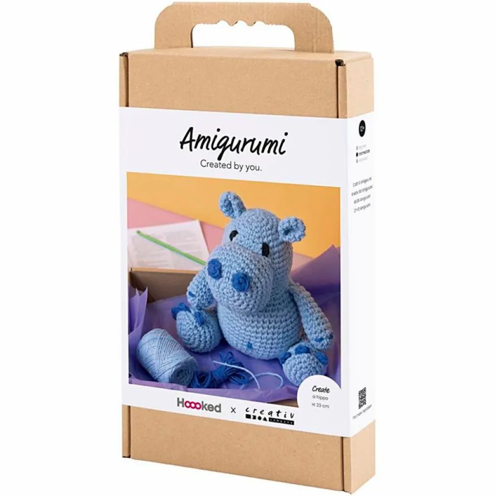 Amigurumi hæklekit - Flodhesten Frode