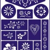 Ansigtsfarve - Skabelon til blomster