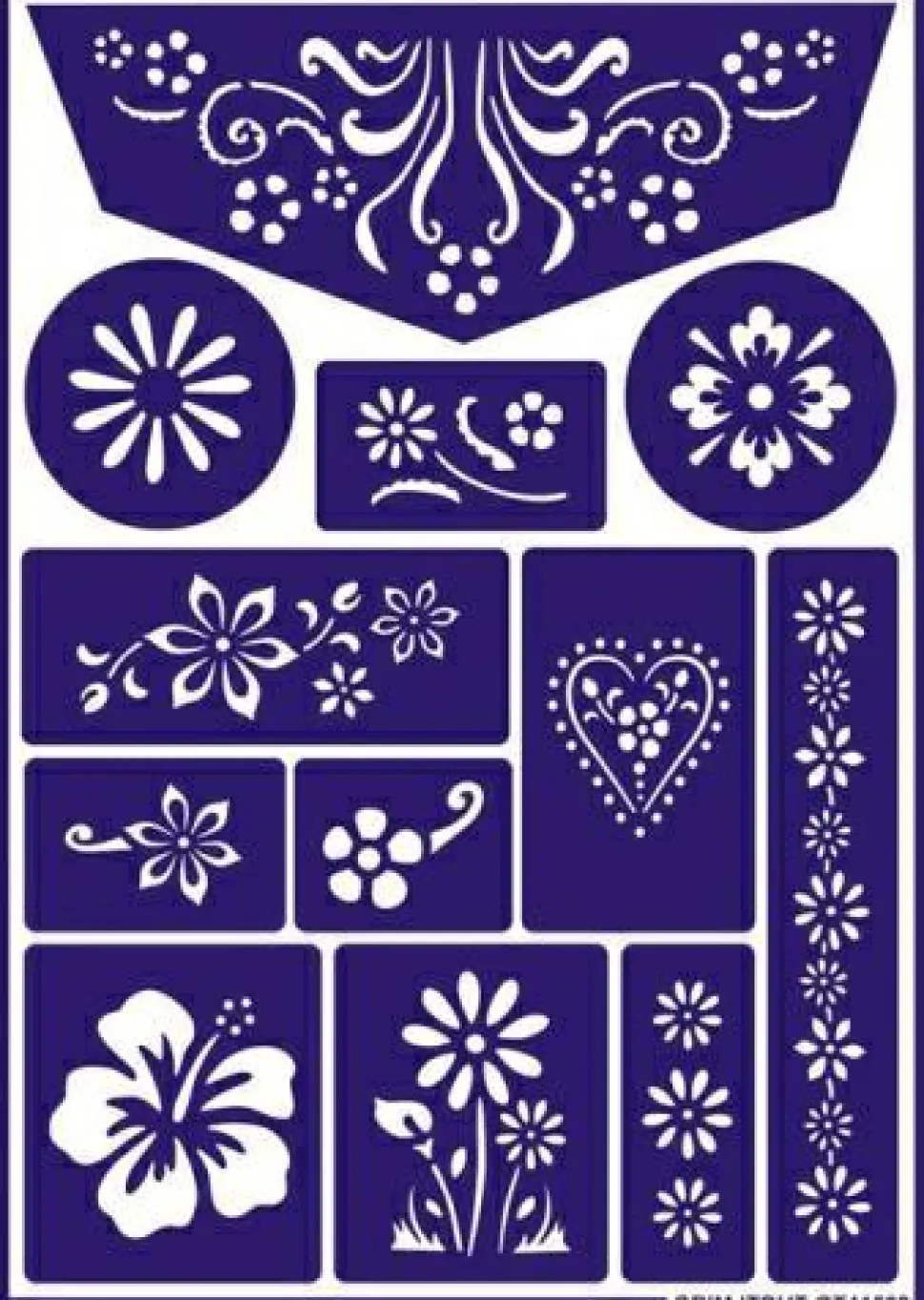 Ansigtsfarve - Skabelon til blomster
