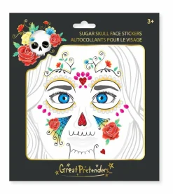 Ansigtsklistermærker - Sugar Skull