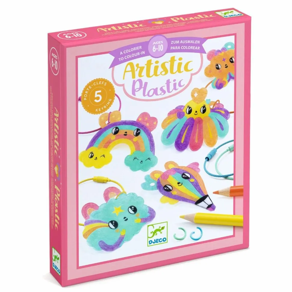 Artistic Plastic - Krympeplast nøgleringe, Kawaii
