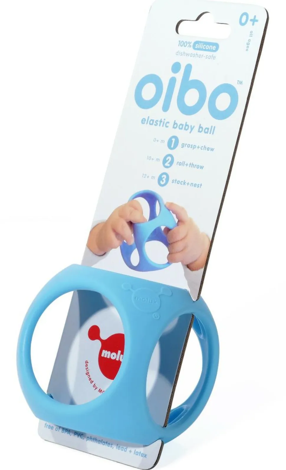 Babybold i silikone - Lyseblå, 1 stk.