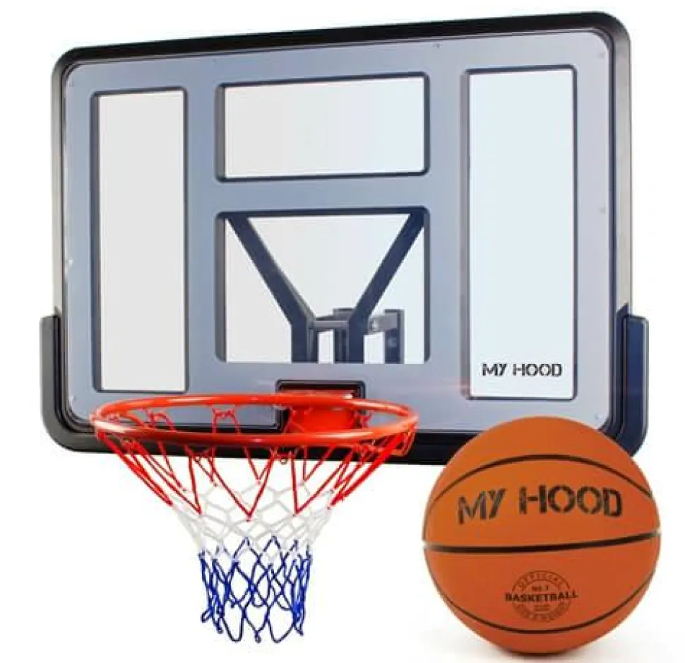 Basketkurv Pro på plade inkl. bold - My Hood