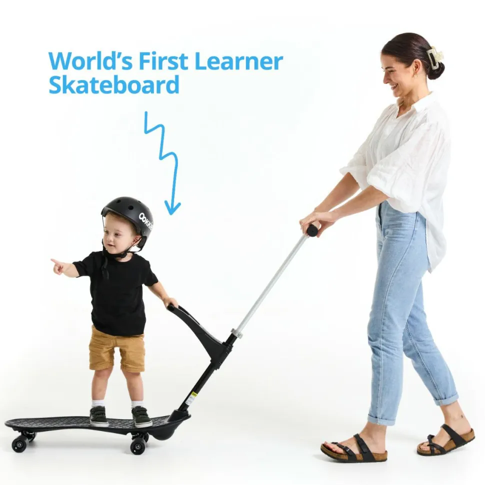 Begynder-skateboard - Sort