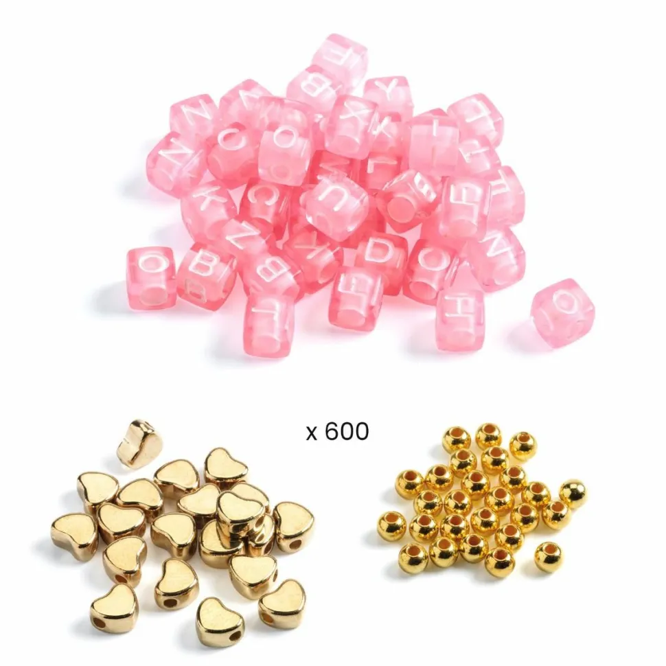 Bogstavperler - Guldmix, 1.000 stk