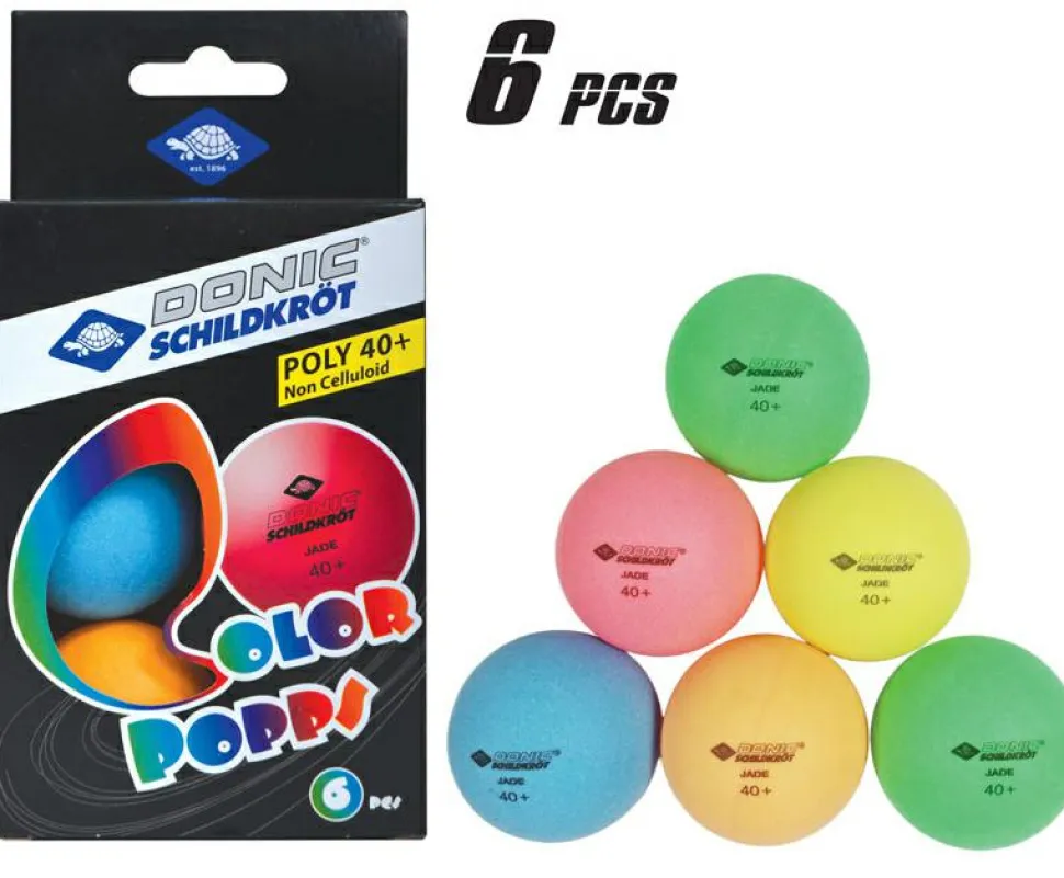 Bordtennisbolde Poly 40+, 6 stk. - Ø 4 cm.