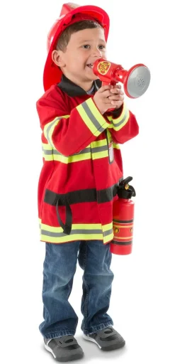 Brandmandssæt inkl. hjelm, str. 3-6 år