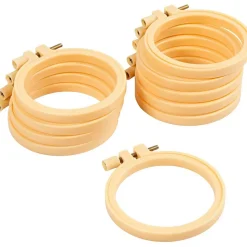 Broderiringe af plast Ø9,5 cm - 10 stk