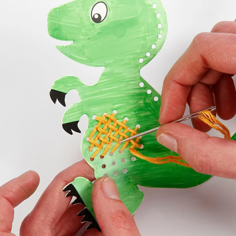Broderisæt karton - Dinosaur