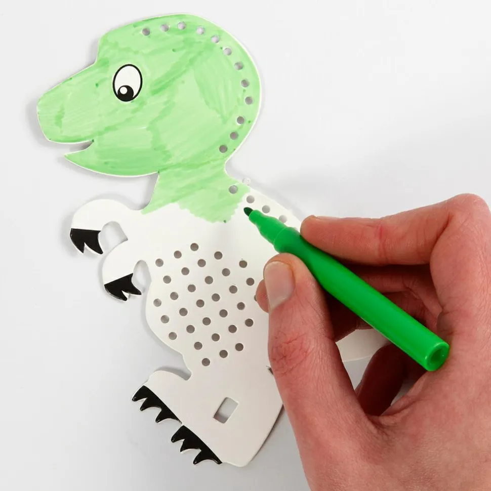 Broderisæt karton - Dinosaur