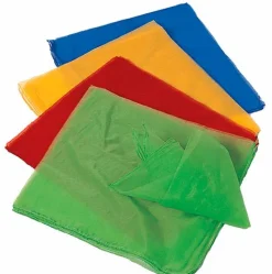 Chiffontørklæder, store - Sæt m. 4 stk