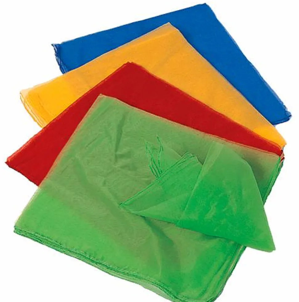 Chiffontørklæder, store - Sæt m. 4 stk