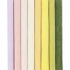 Crepepapir m. stræk - Pastel, 8 ark