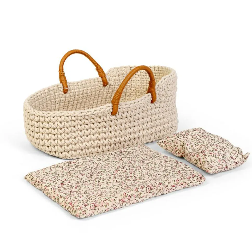 Dukkelift strikket kurv - til dukke 30 cm