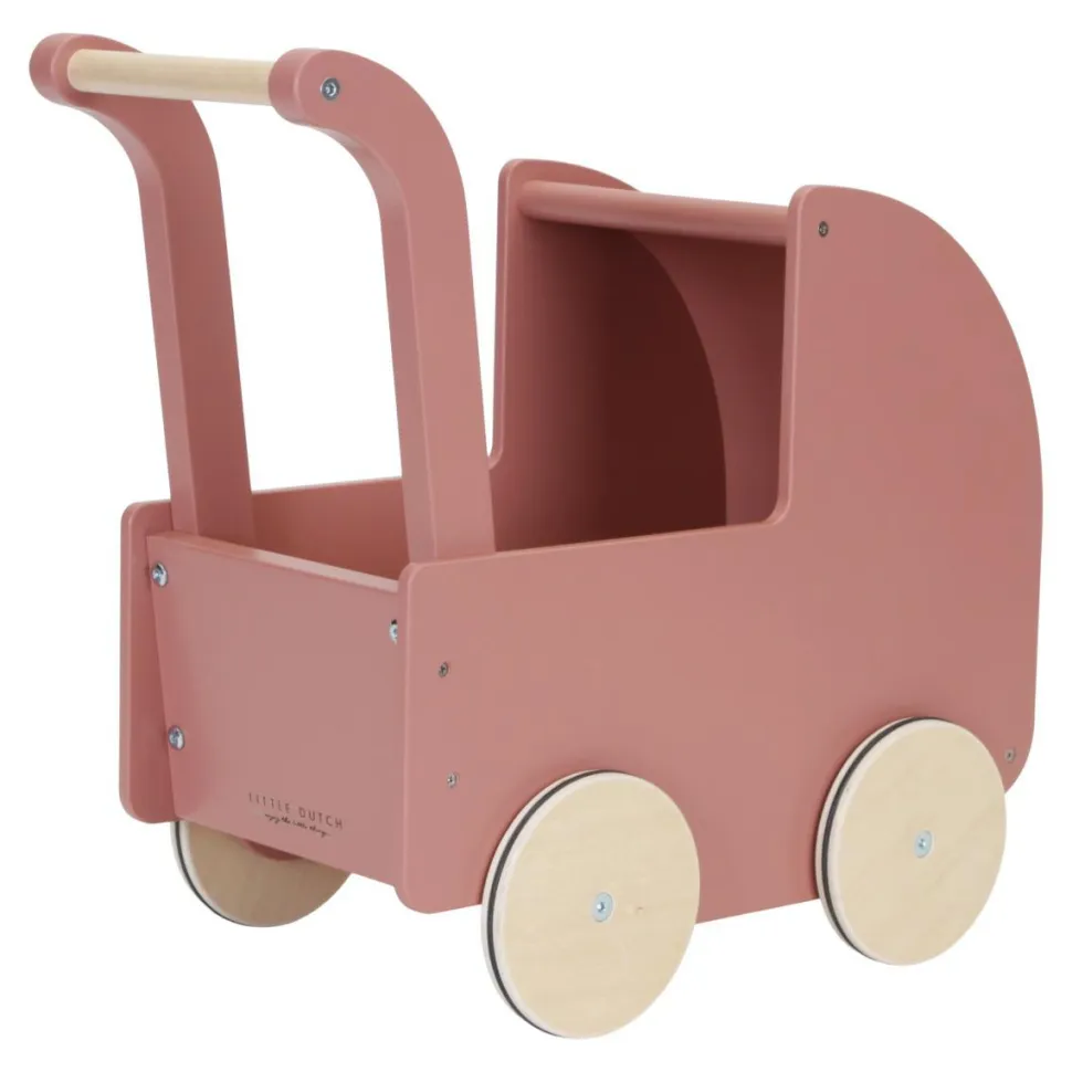 Dukkevogn inkl. sengesæt - Rosa