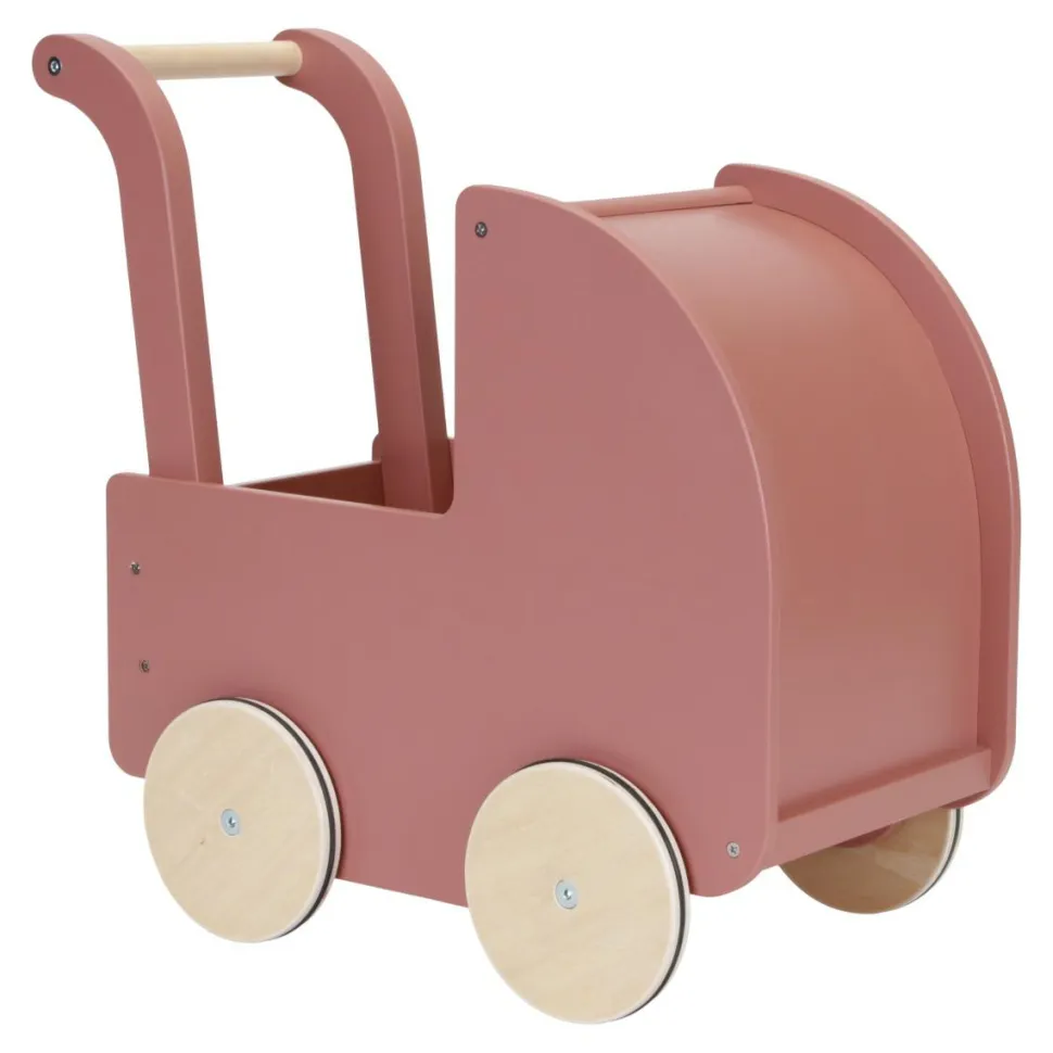Dukkevogn inkl. sengesæt - Rosa