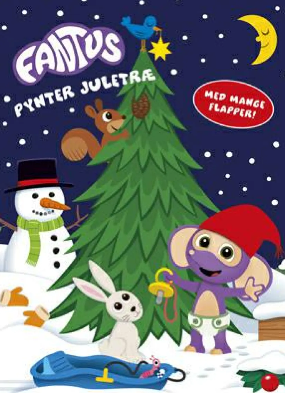 Fantus pynter juletræ