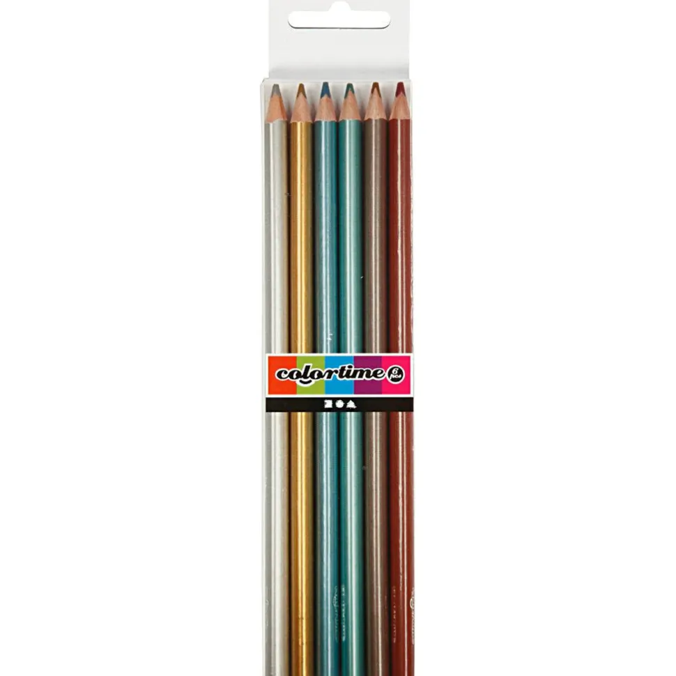 Farveblyanter - Metallic, 6 stk