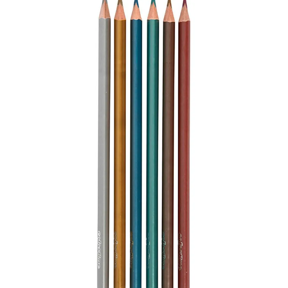 Farveblyanter - Metallic, 6 stk