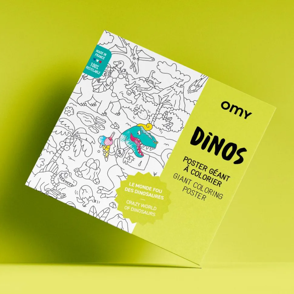Farvelægningsplakat - Dinosaurer