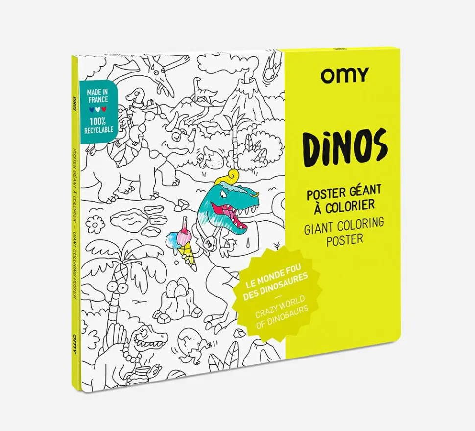 Farvelægningsplakat - Dinosaurer