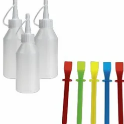 Farveslynge tilbehør - 20 flasker + 5 skrabere