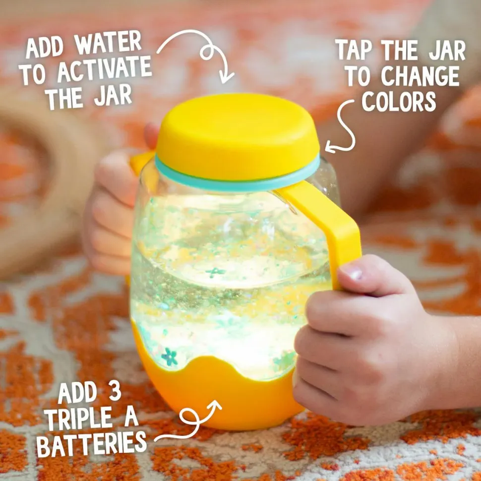 Fascinationskrukke med lys - Gul