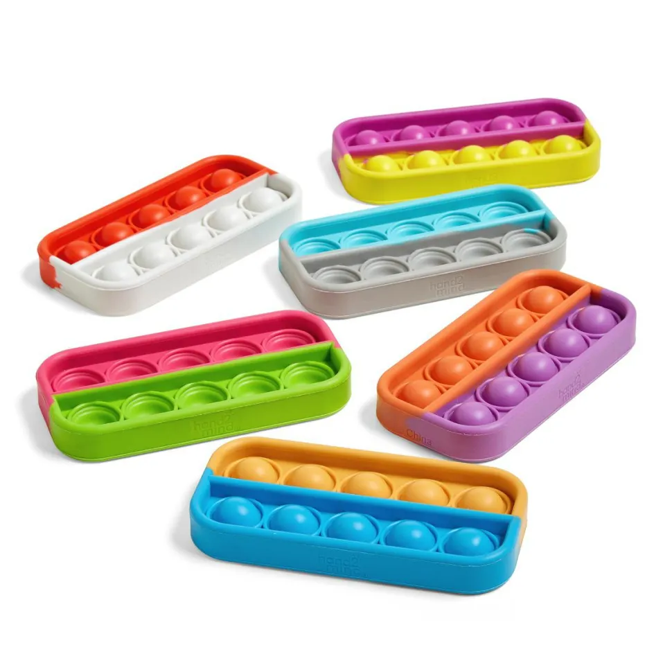Fidget poppers - Tæl til 10 (sæt med 6 stk)