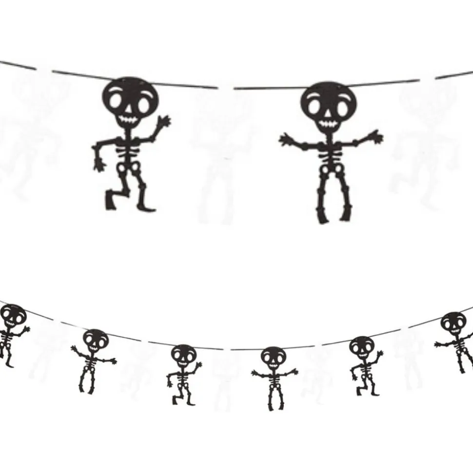 Filtguirlande - Skeletter, 300 cm