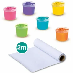 Fingermaling - 6 x 110 ml - Inkl. papirrulle