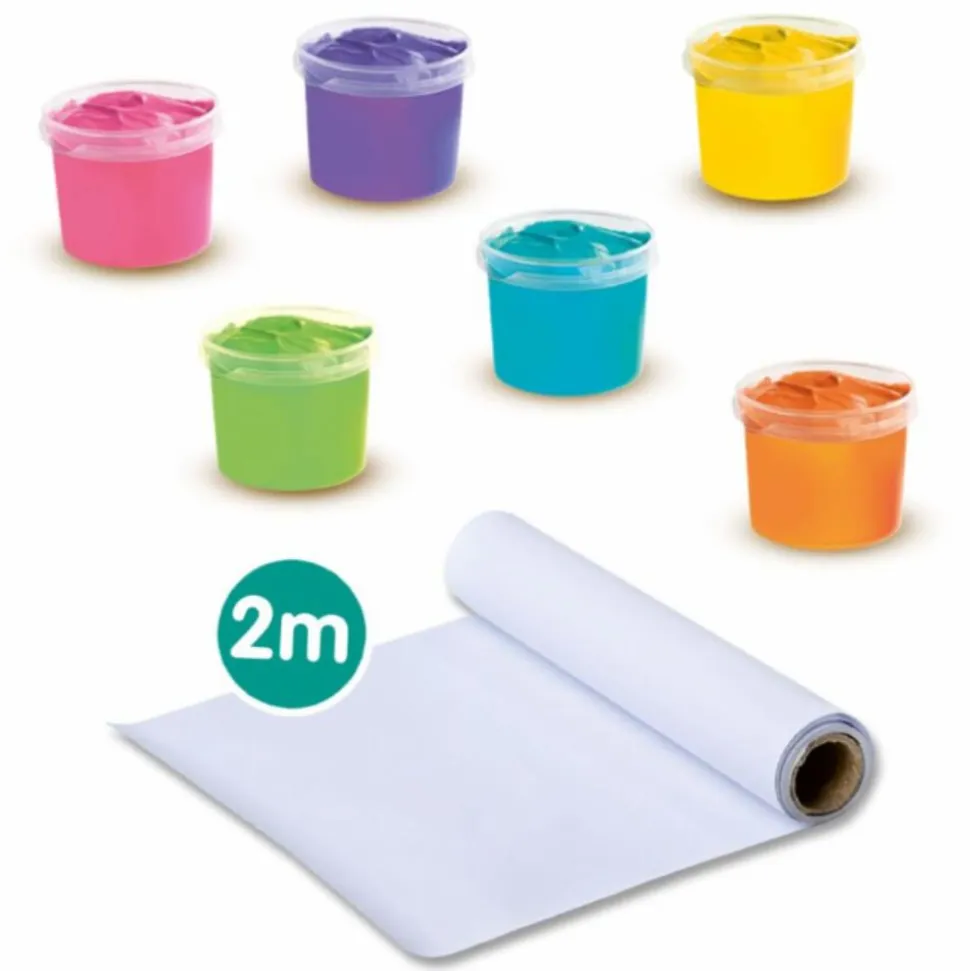 Fingermaling - 6 x 110 ml - Inkl. papirrulle