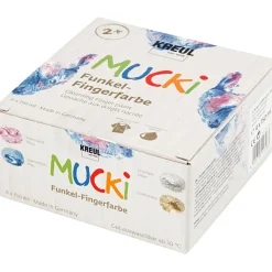 Fingermaling 150 ml. - Metallic, 4 stk