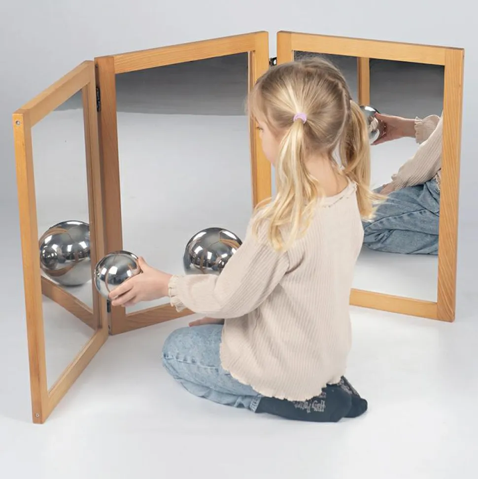 Foldbart spejl, 126 x 59 cm