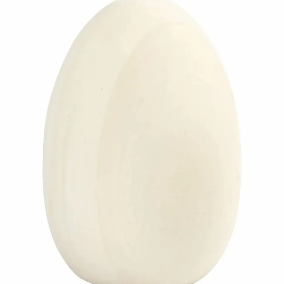 Æg af træ - H: 8 cm, 1 stk