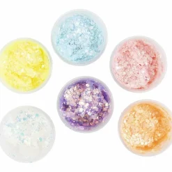 Glitter Clay 6 x 20 ml - Pastelfarver