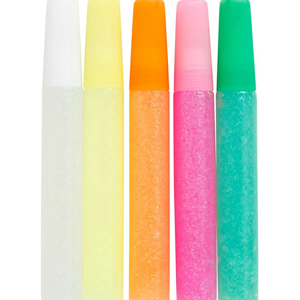 Glitterlim 10 ml. - Pastelfarver, 5 stk