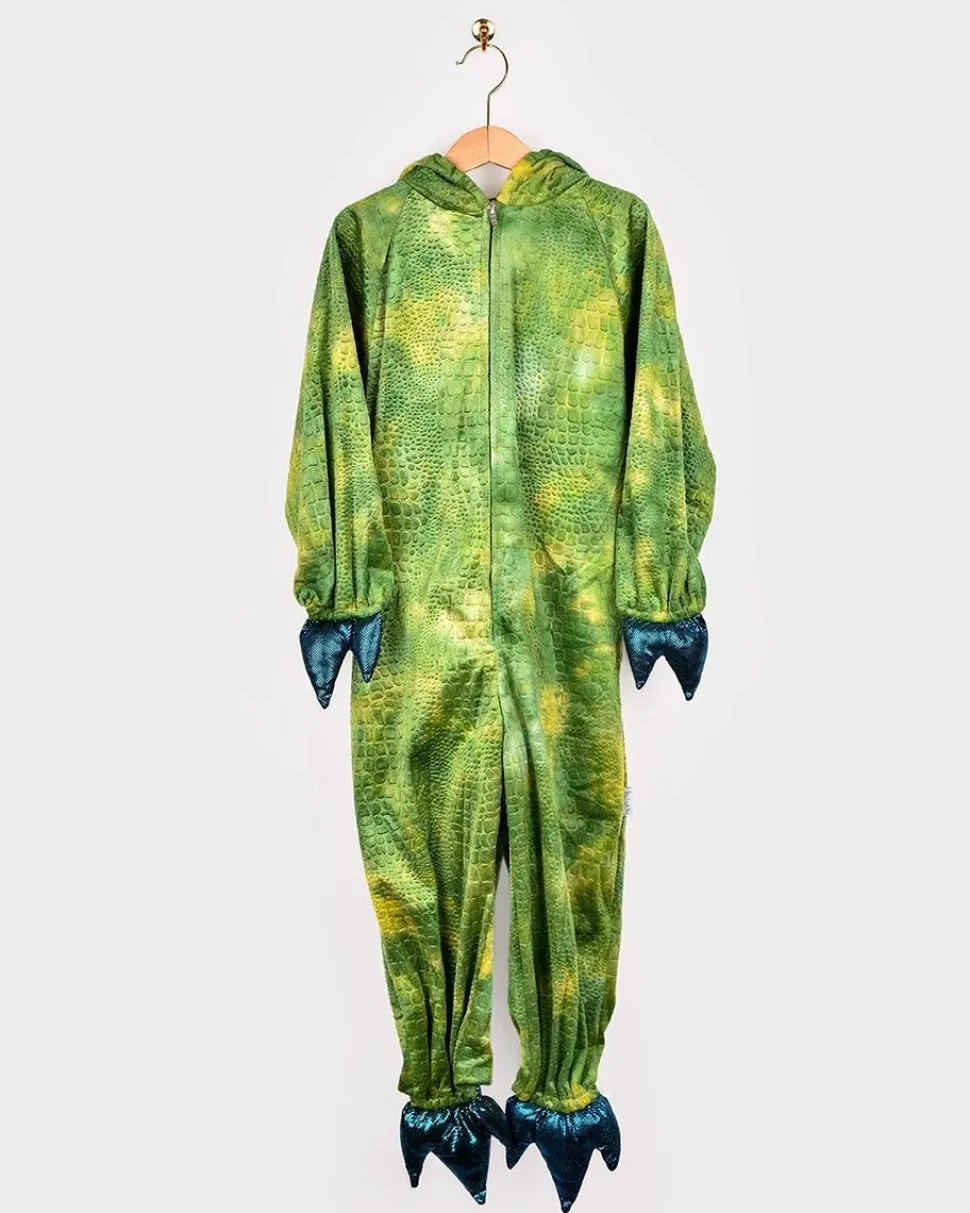 Grøn dinosaur, str. 3-4 år