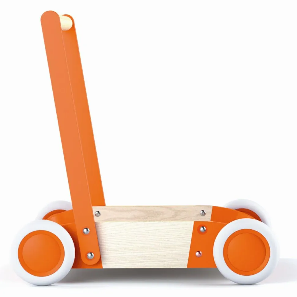 Gåvogn i træ - Orange