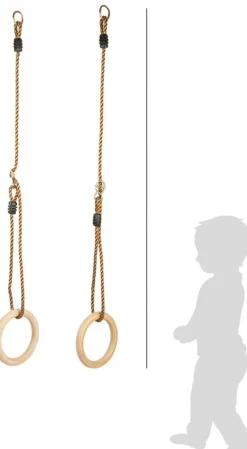 Gymnastikringe i træ - Ø 18 cm