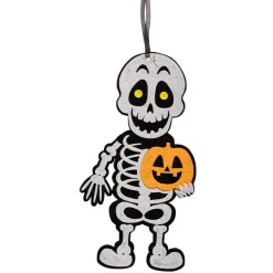 Halloween-ophæng - Skelet m. græskar, 1 stk