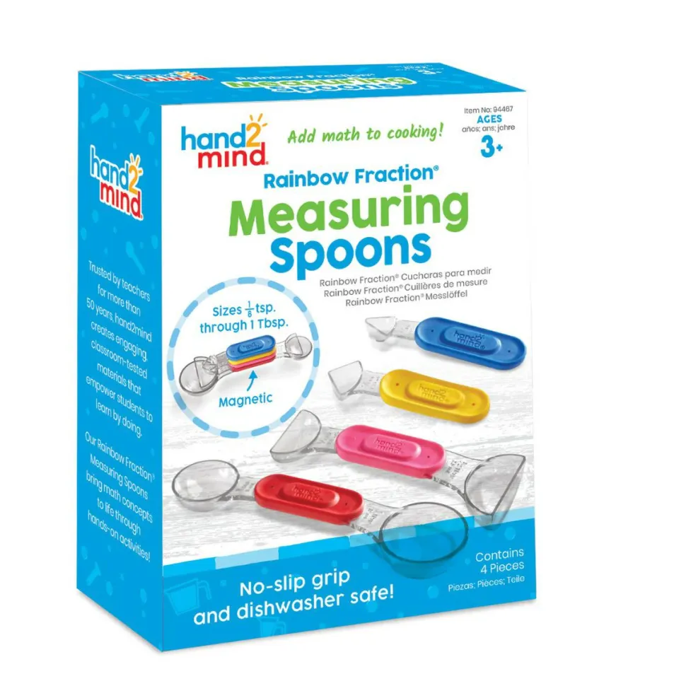 Hands-on brøker - Måleskeer, 4 dele