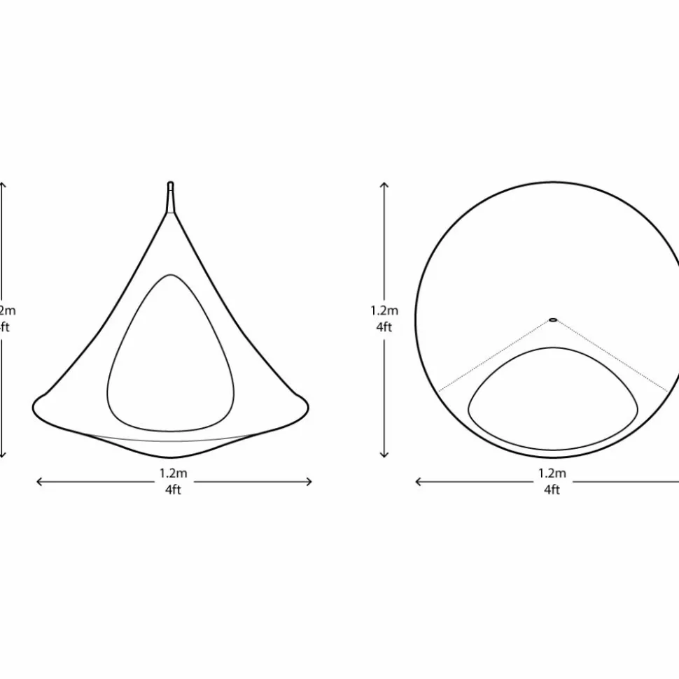 Hængehule Ø120 cm - Khaki