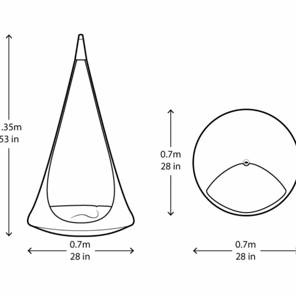 Hængehule Ø70 cm inkl. pude - Lyserød