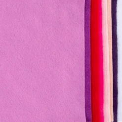 Hobbyfilt A4 - Lilla/pink, 10 ark