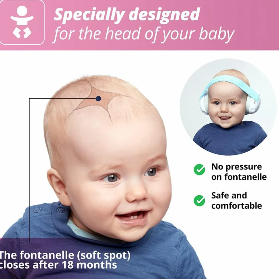 Høreværn Muffy Baby 1-3 år - Pink