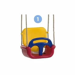 3-i-1 babygynge - Gul/rød
