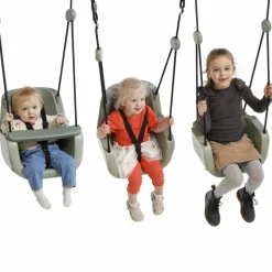 3-i-1 babygynge - Lyserød (sort reb)