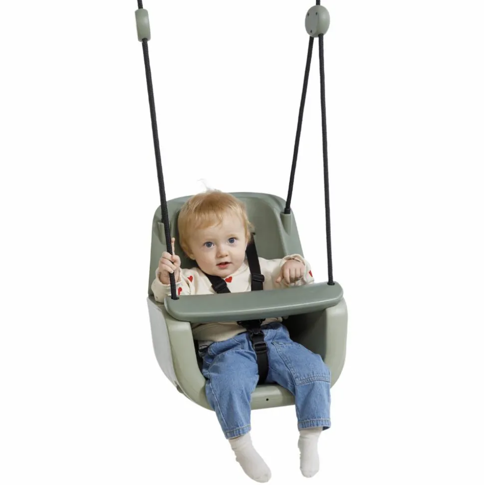 3-i-1 babygynge - Salviegrøn (sort reb)