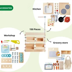 3-i-1 legestation - Køkken, butik & værksted