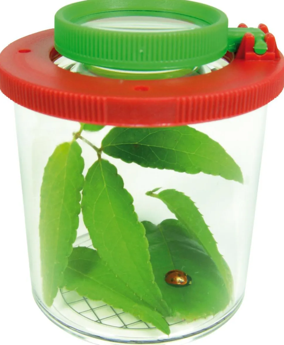 Insektglas med forstørrelsesglas, Ø 6 cm.